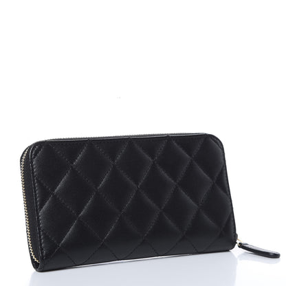 Chanel Lambskin Quilted Small Trendy CC Zip Around Wallet Black 3 of 10