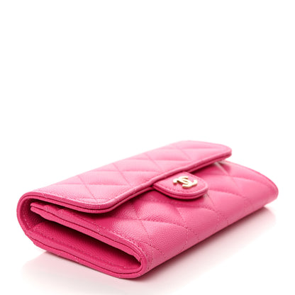 Chanel Caviar Quilted Medium Flap Wallet Dark Pink 4 of 9