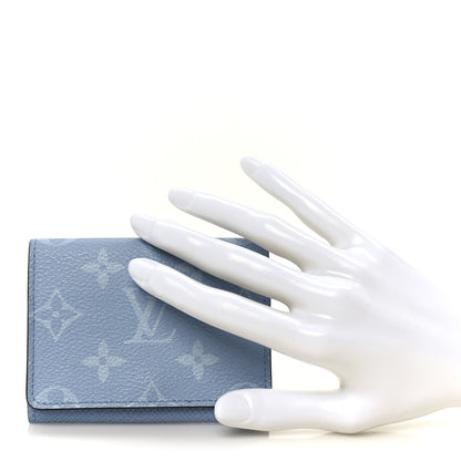 Louis Vuitton Taigarama Envelope Business Card Holder Sky Blue 2 of 8