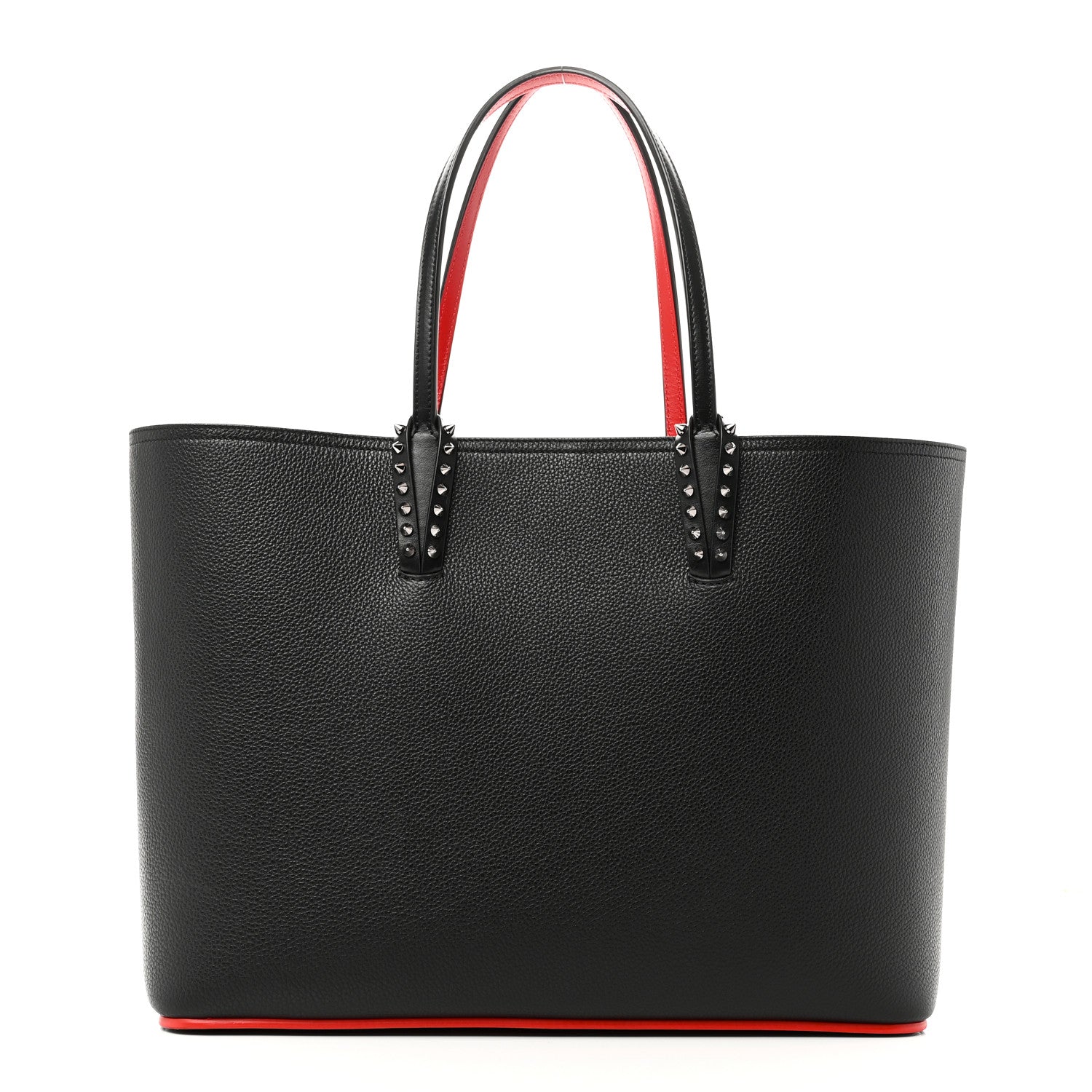Christian Louboutin Calfskin Spikes East West Cabata Tote Black 1 of 11