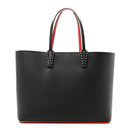 Christian Louboutin Calfskin Spikes East West Cabata Tote Black 1 of 11