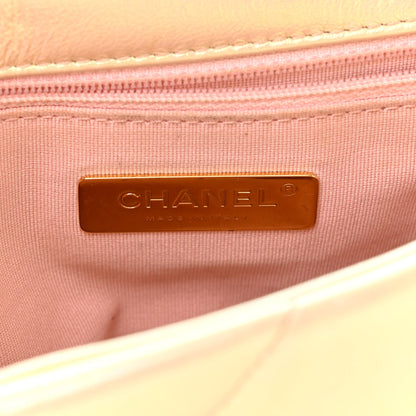 Chanel Iridescent Lambskin Quilted Medium Chanel 19 Flap Pink 6 of 11