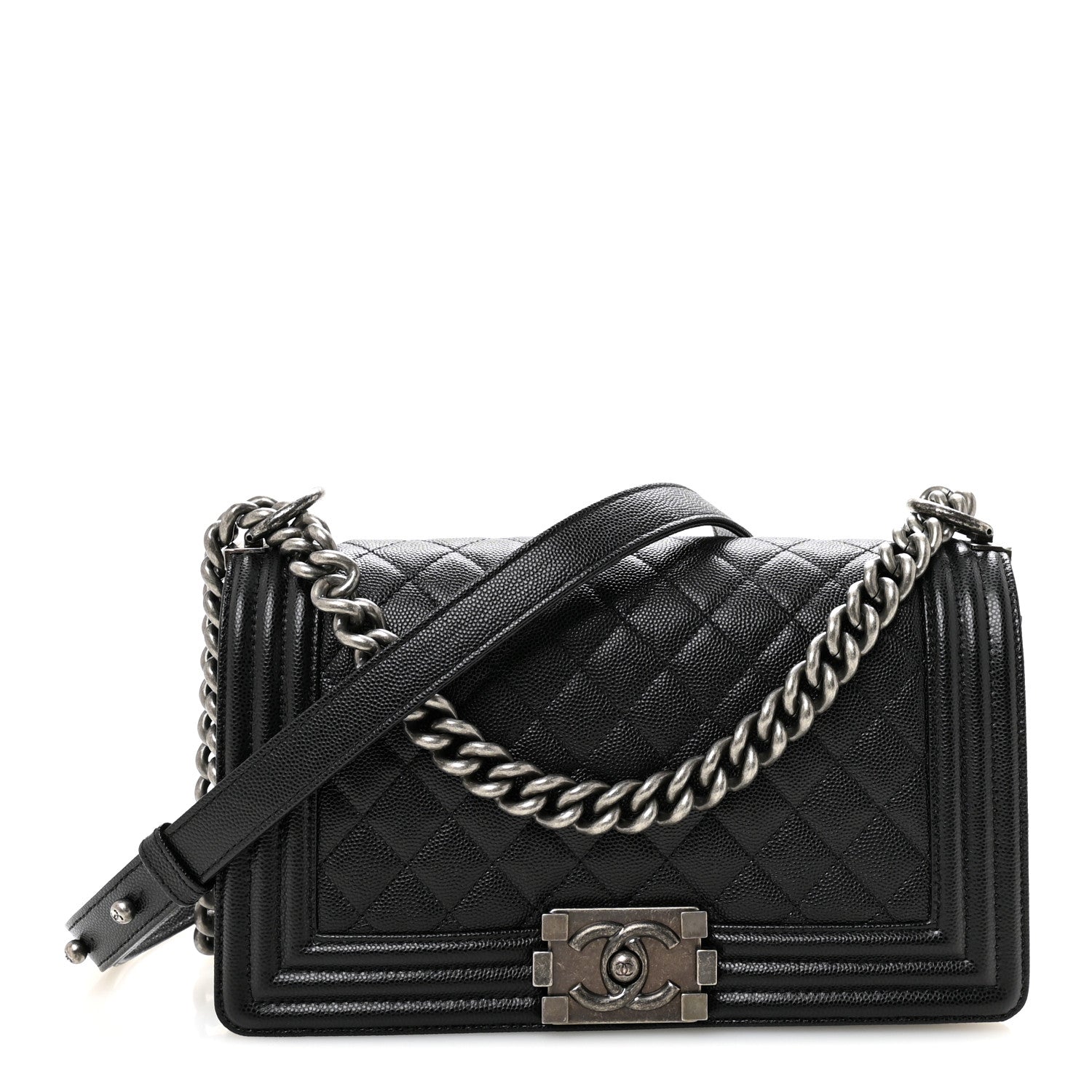 Chanel Caviar Quilted Medium Boy Flap Black 1 of 11