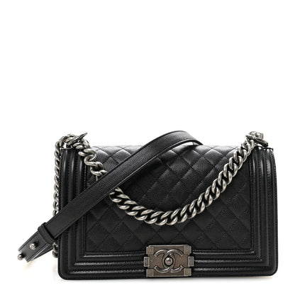 Chanel Caviar Quilted Medium Boy Flap Black 1 of 11