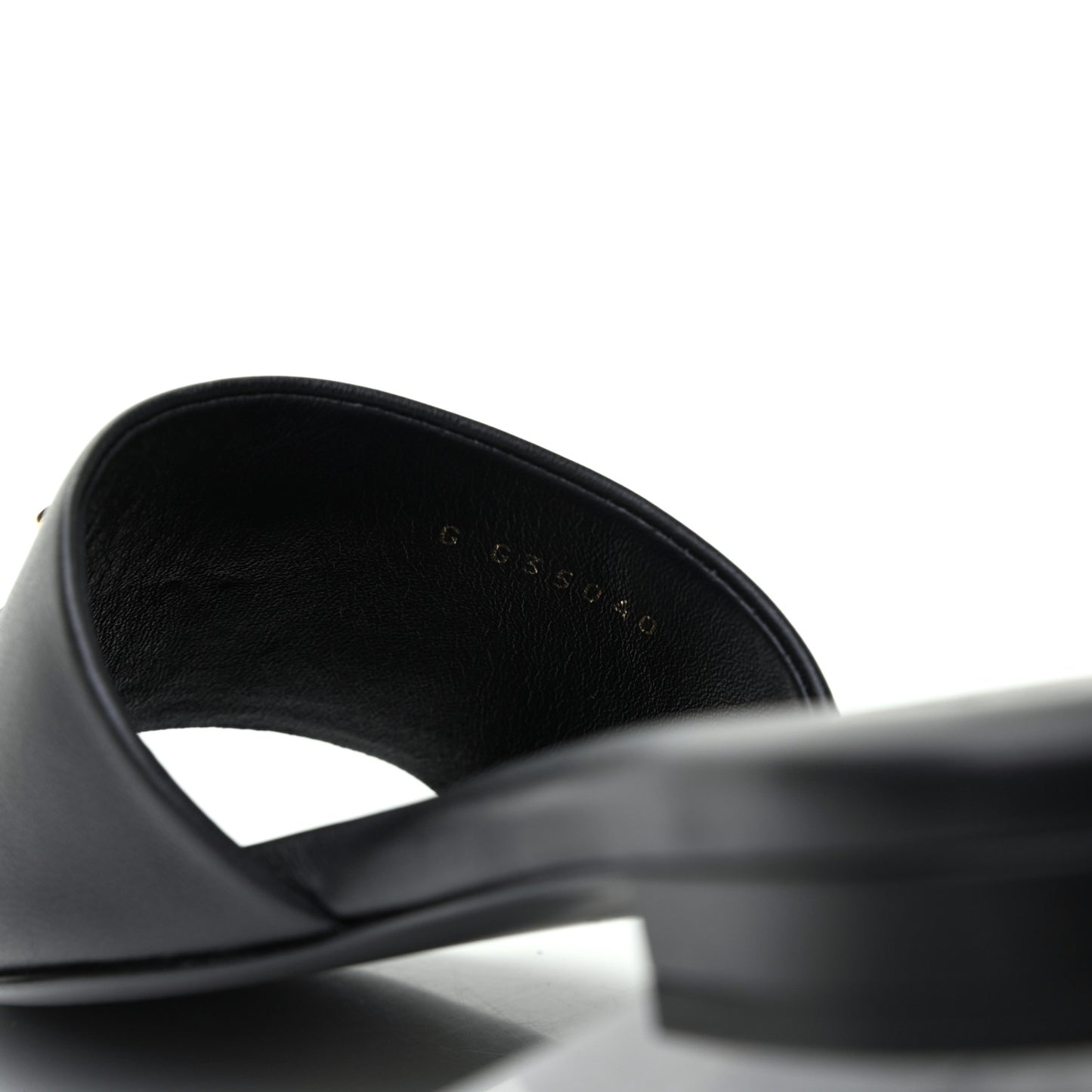 Lambskin Enamel CC Mules 36.5 Black