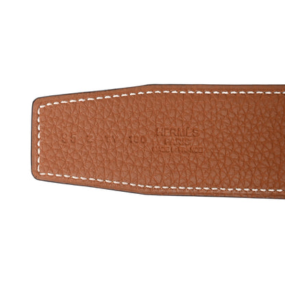 Hermes Swift Togo 42mm Constance H Belt 95 Black Gold 5 of 5