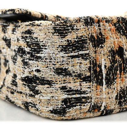 Chanel Tweed Mixed Fibers Leopard Print Small Souplissimo Maxi Flap Brown Black White 9 of 11