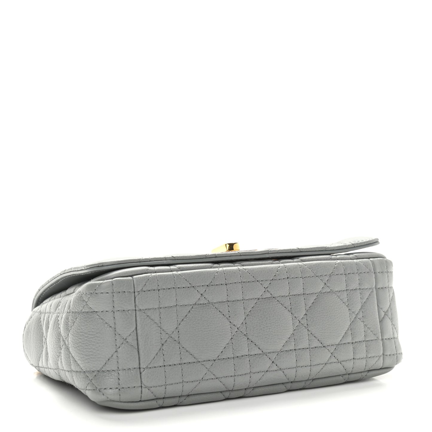 Calfskin Cannage Small Caro Bag Grey