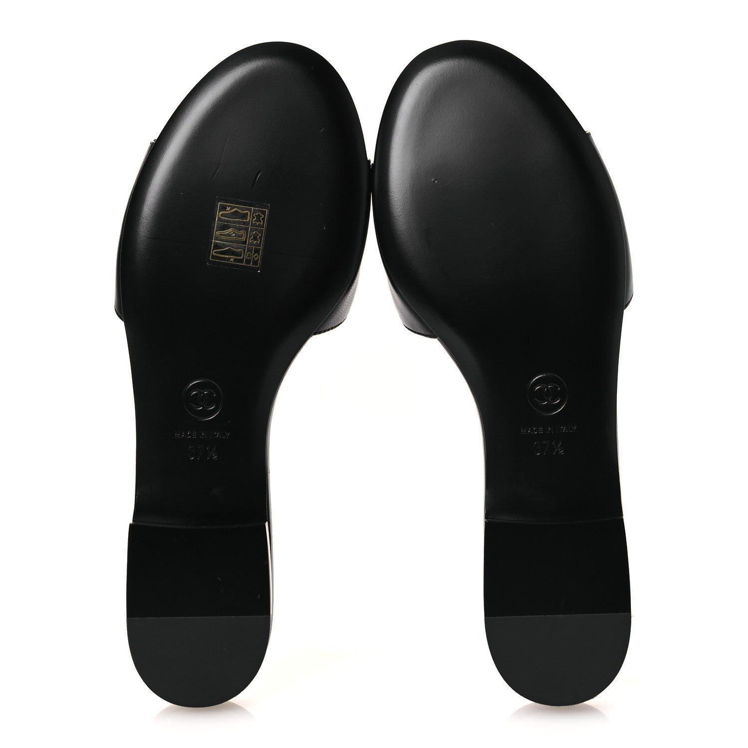 Chanel Lambskin Camellia Sandal Mules 37.5 Black 7 of 11