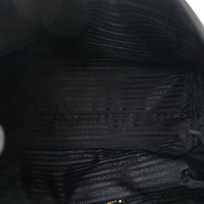 Prada Vitello Phenix Embossed Logo Hobo Black 5 of 12