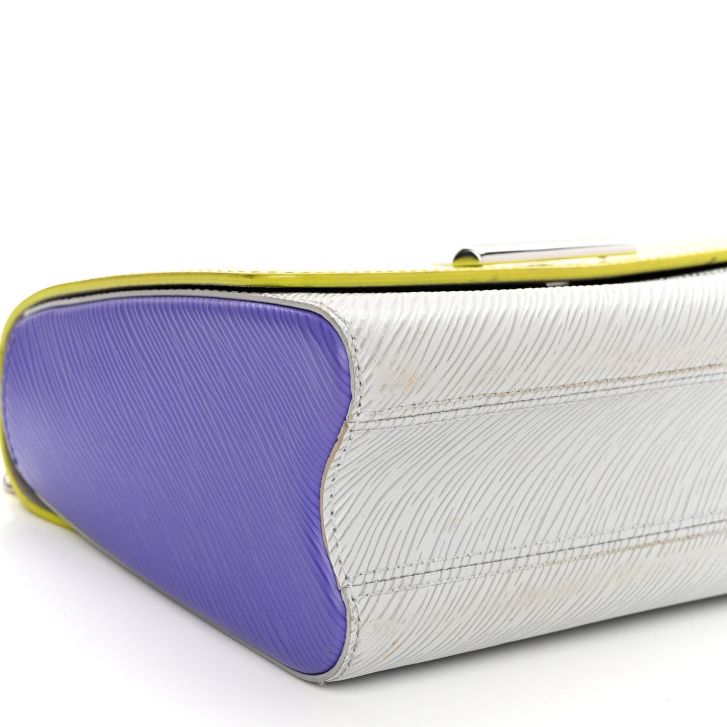 Epi Twist Shoulder Bag MM Purple Yellow Grey