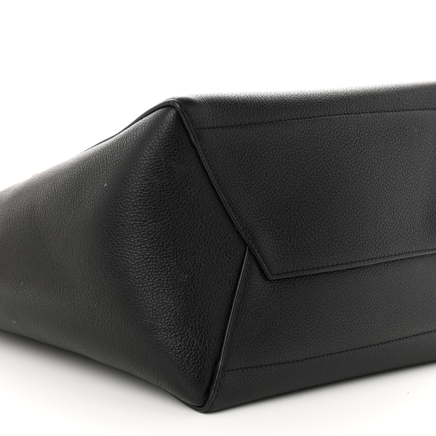 Soft Grained Calfskin Sangle Bucket Bag Black