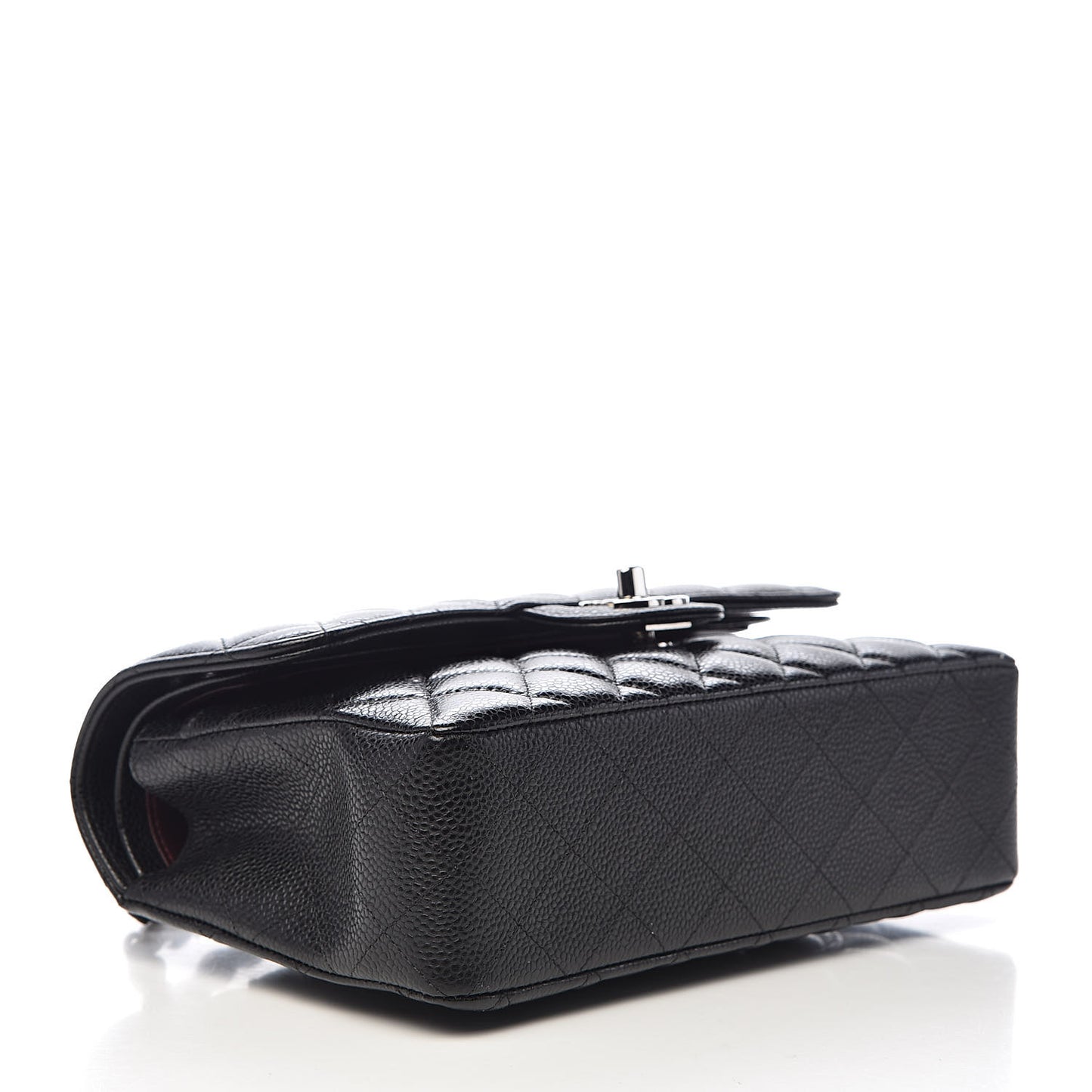Caviar Quilted Small Double Flap Black