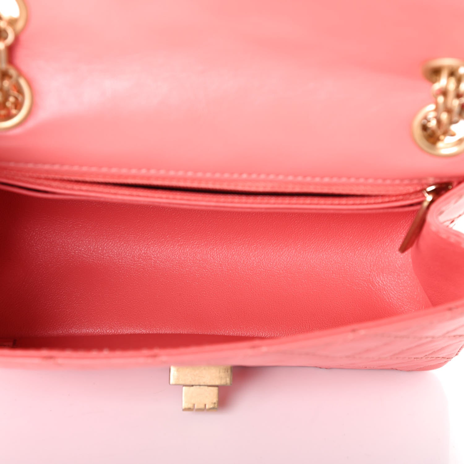 Chanel Aged Calfskin Quilted 2.55 Reissue Mini Flap Coral 4 of 4