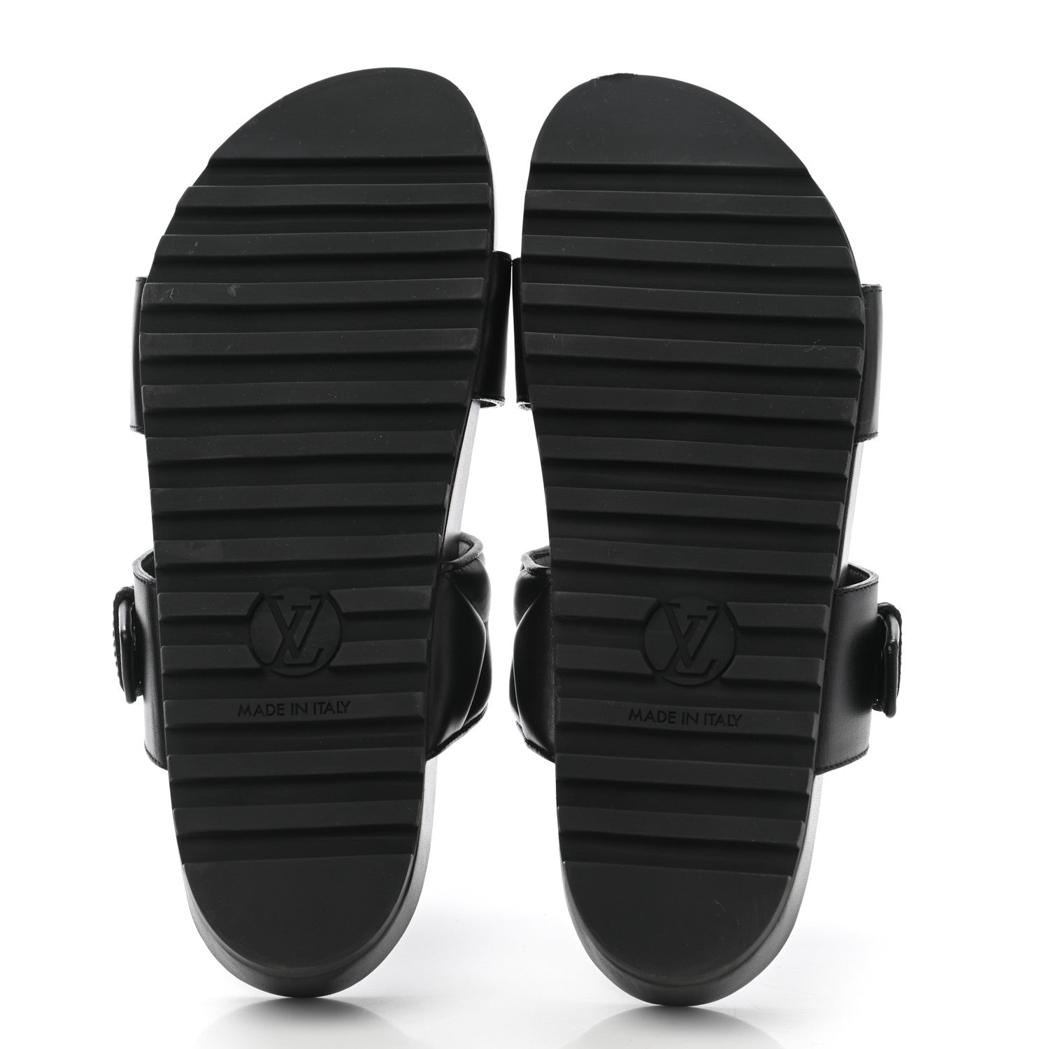 Louis Vuitton Calfskin New Wave Bom Dia Mule Sandals 37 Black 5 of 8