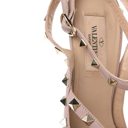 Valentino Garavani Patent Rockstud Ankle Strap Pumps 38.5 Poudre 9 of 12