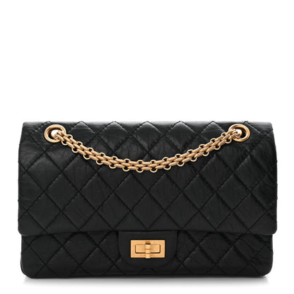 Chanel Aged Calfskin Quilted 2.55 Reissue 225 Flap Black 1 of 12