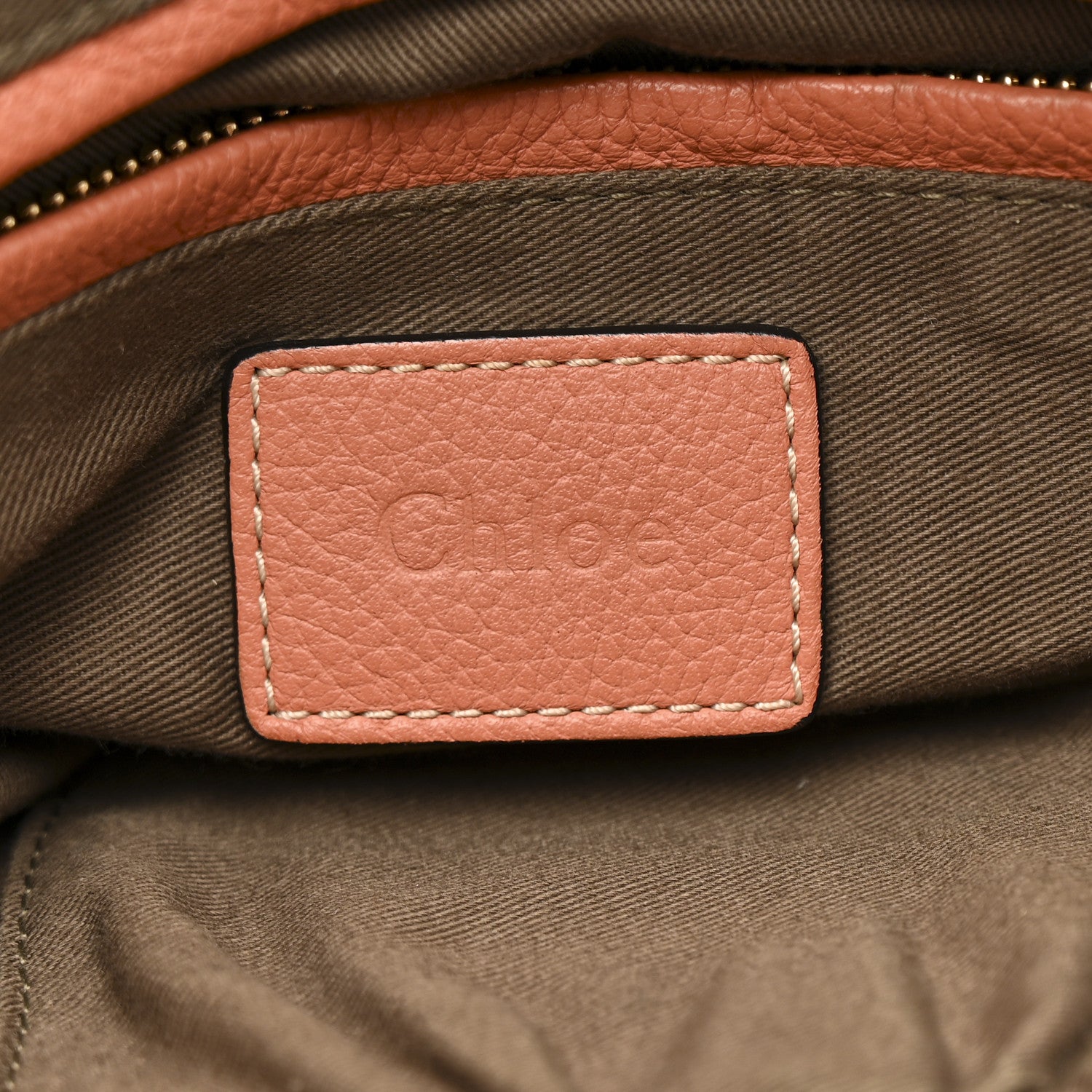 Chloe Calfskin Large Marcie Satchel Coral 6 of 14