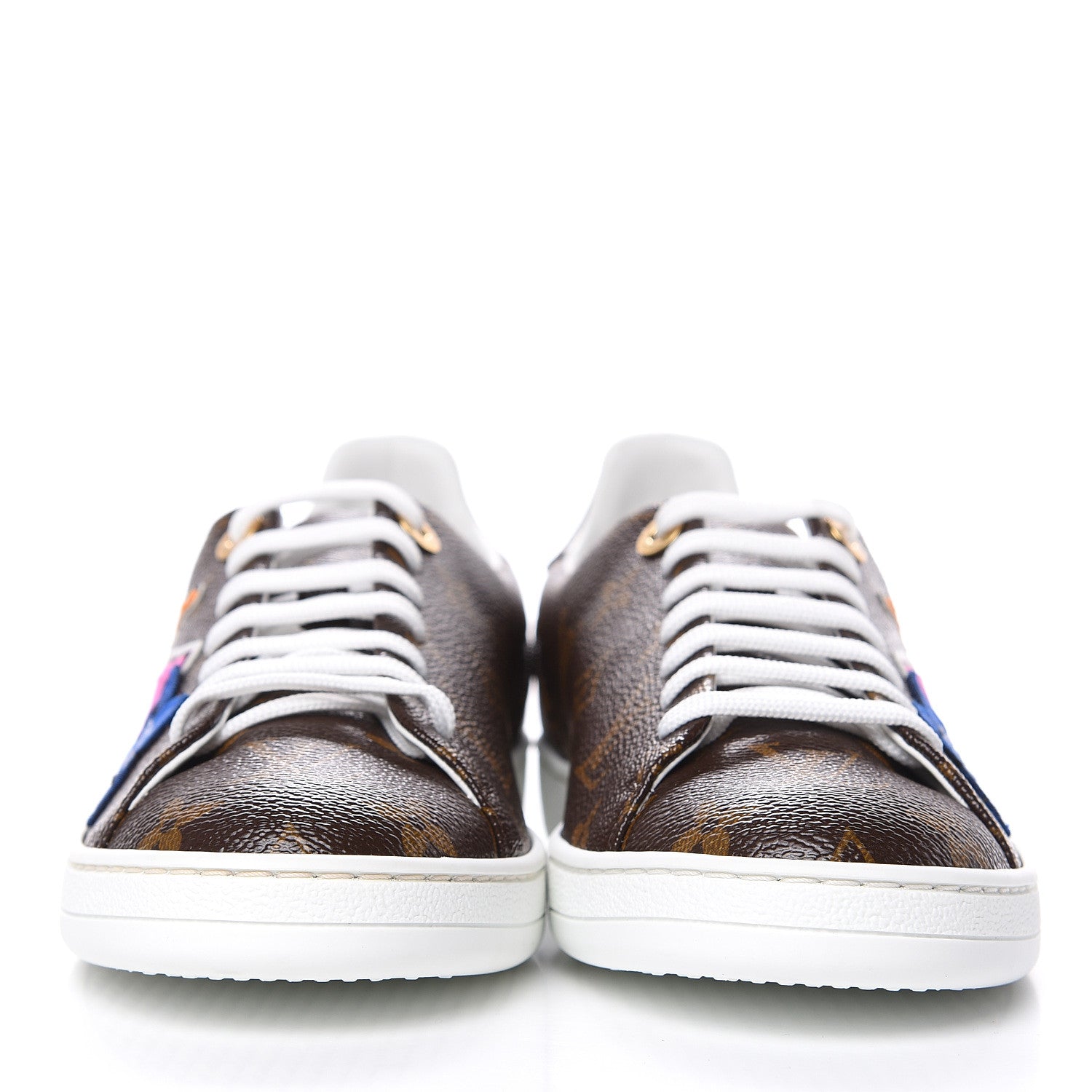 Louis Vuitton Calfskin Monogram LV Black Heart Sneakers 37.5 Cacao 2 of 8
