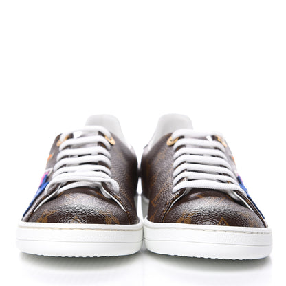 Louis Vuitton Calfskin Monogram LV Black Heart Sneakers 37.5 Cacao 2 of 8