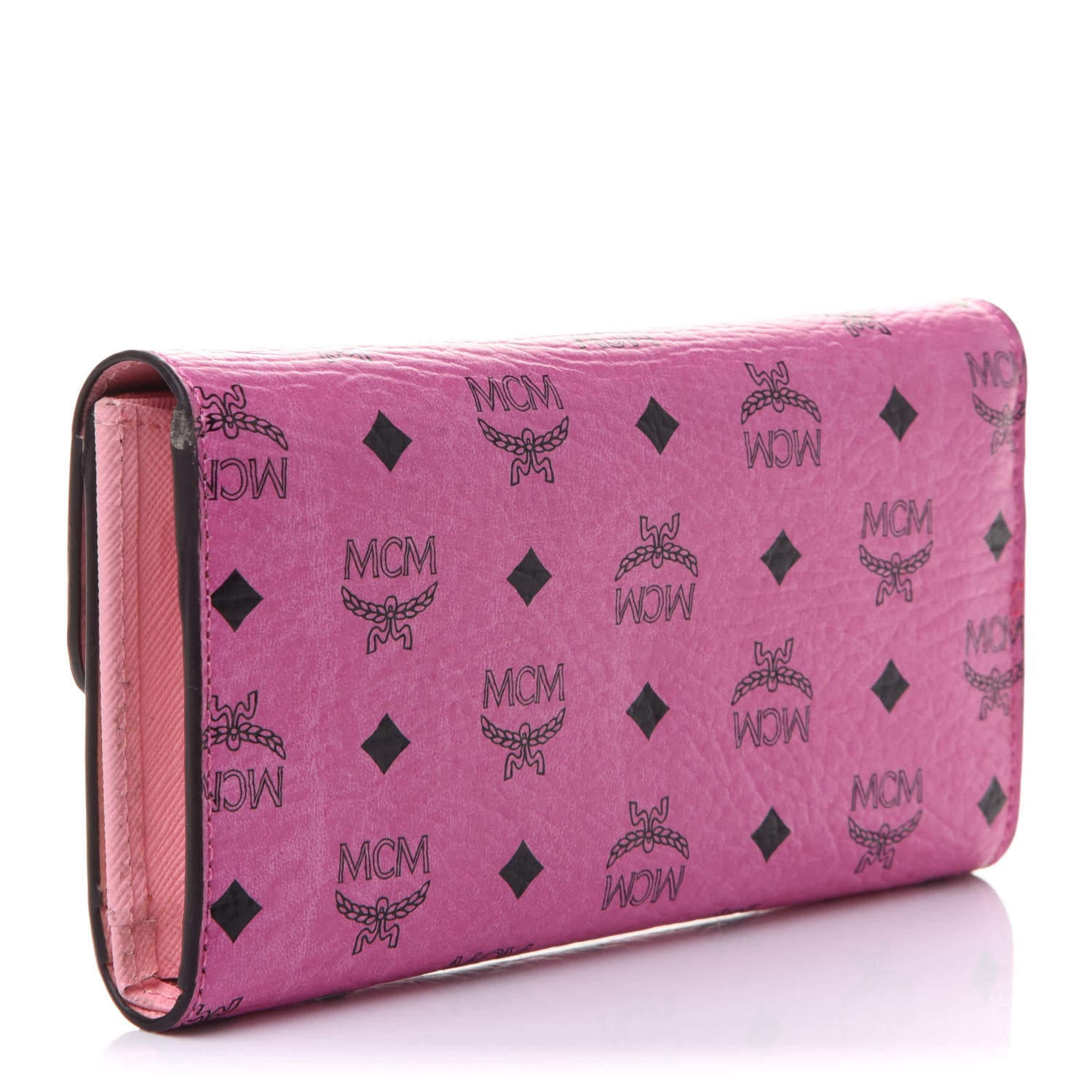 MCM Visetos Flap Wallet Pink 3 of 7
