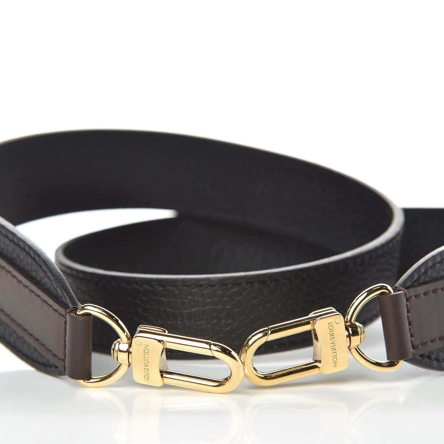 Calfskin Jersey Shoulder Strap Black