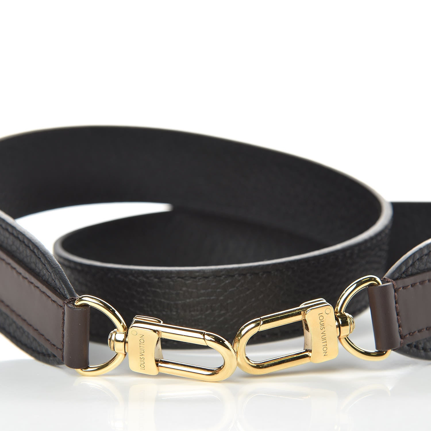 Louis Vuitton Calfskin Jersey Shoulder Strap Black 3 of 3