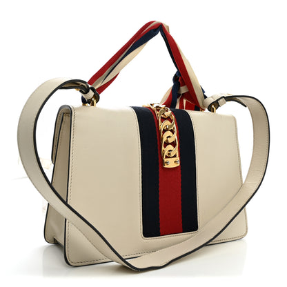 Gucci Calfskin Small Sylvie Shoulder Bag Off White 3 of 13