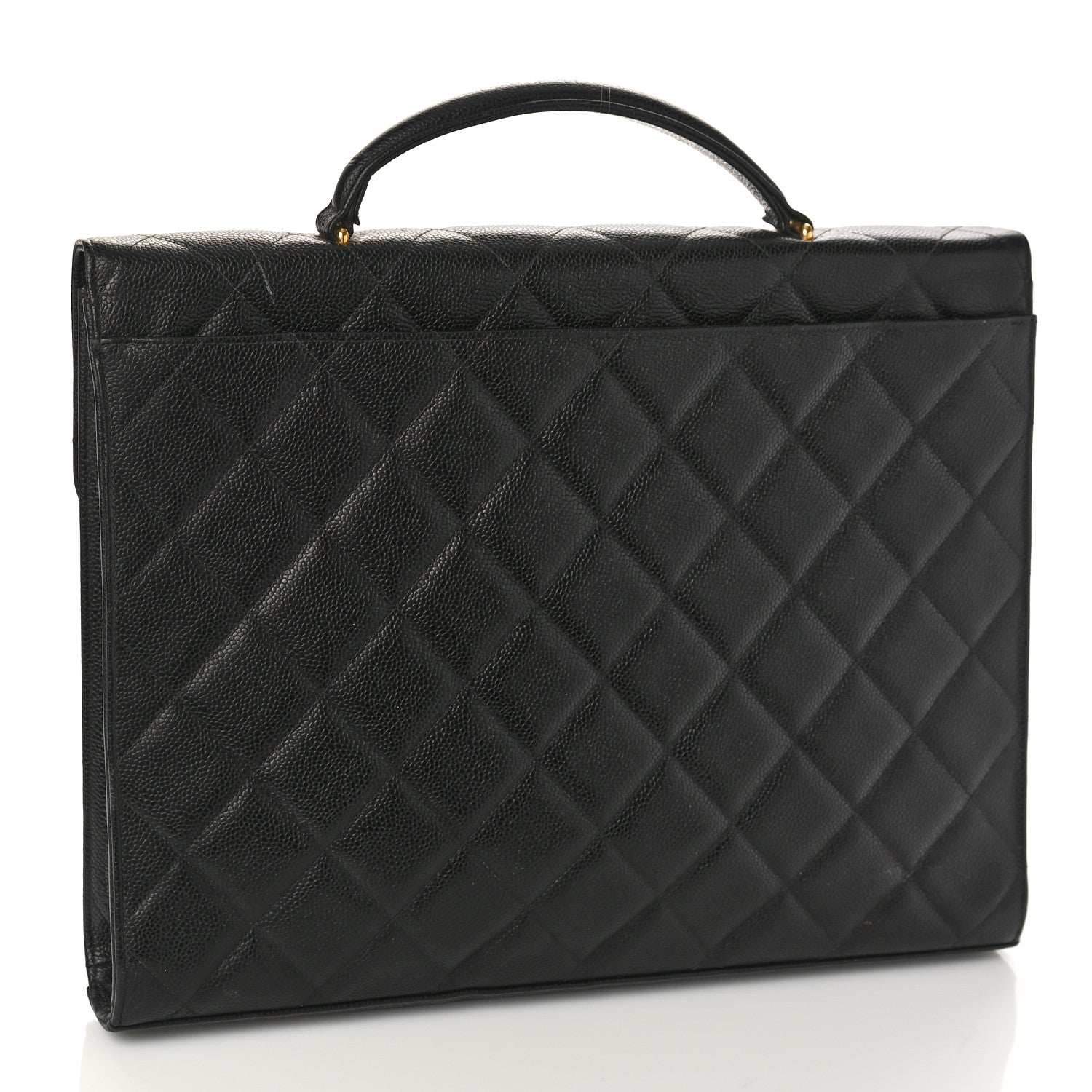 Chanel Caviar Quilted Briefcase Laptop Bag Black 2 of 9