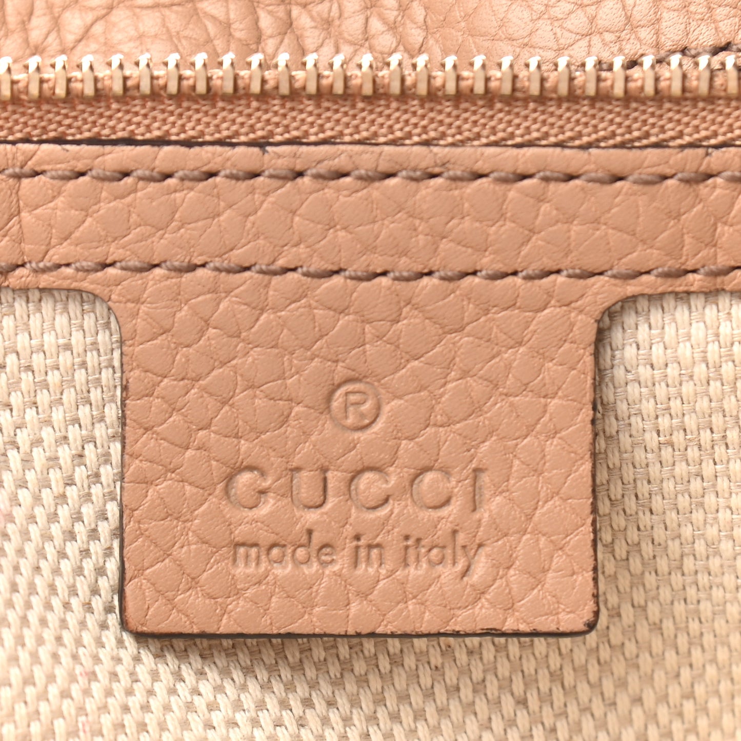 Pebbled Calfskin Medium Soho Flap Crossbody Camelia