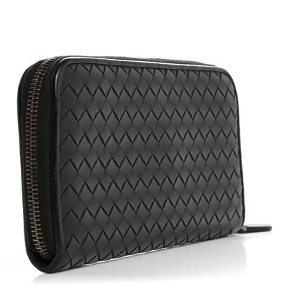 Bottega Veneta Nappa Intrecciato Zip Around Wallet Black 3 of 17