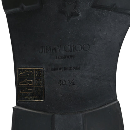 Jimmy Choo Grained Calfskin Star Biker Boots 40.5 Black 7 of 7