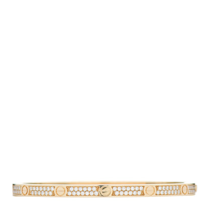 Cartier 18K Yellow Gold Diamond Small LOVE Paved Bracelet 15 2 of 3