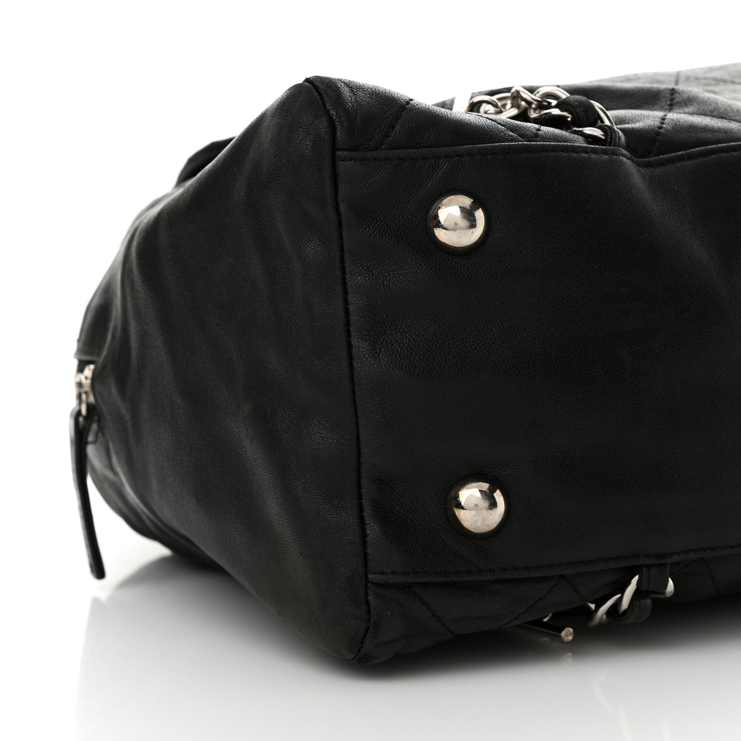 Chanel Lambskin Quilted Large Chain Around Tote Black 9 of 19