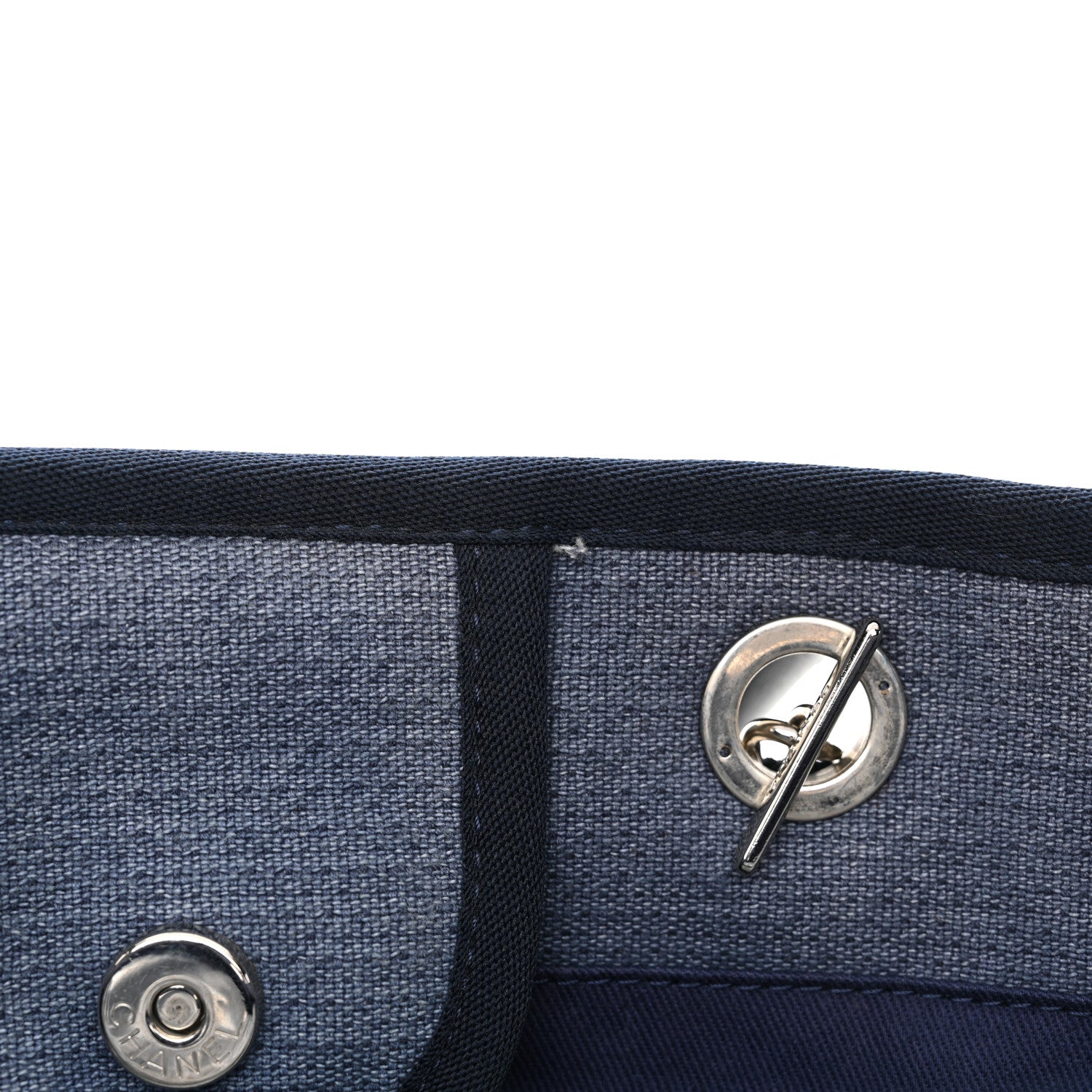 Chanel Canvas Deauville Large Tote Denim Blue 14 of 14