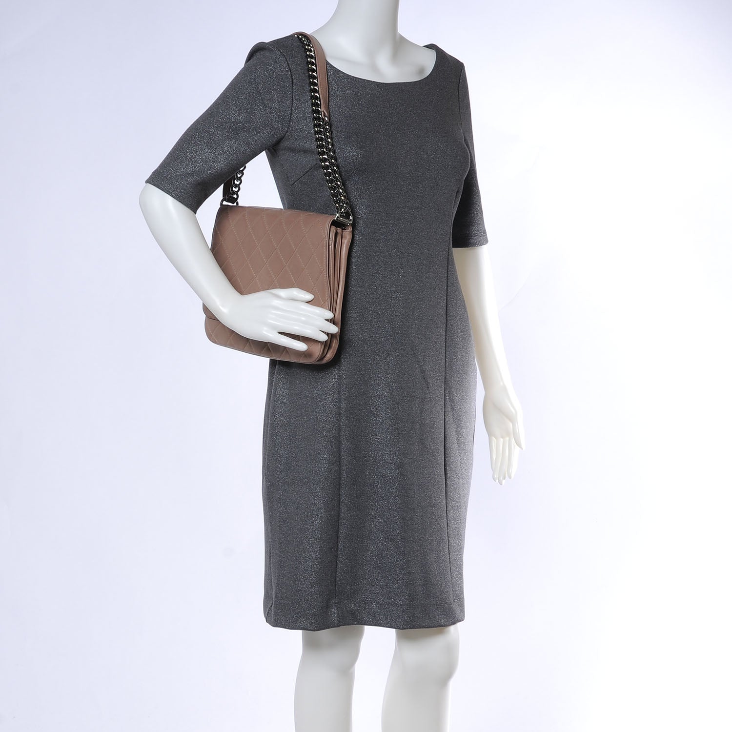 Chanel Lambskin Quilted Large Boy Flap Beige 2 of 7