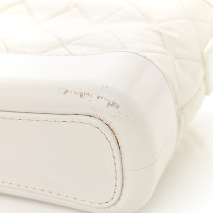 Chanel Aged Calfskin Quilted Small Gabrielle Hobo White 11 of 15
