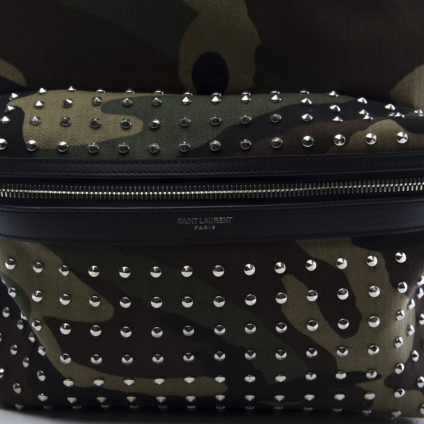 Canvas Camouflage Studded Hunting Backpack Green Black Brown