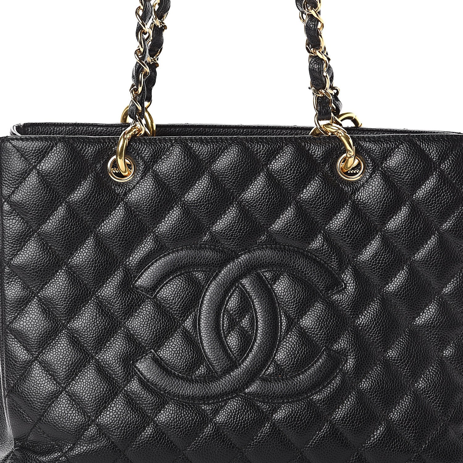 Chanel Caviar Quilted Grand Shopping Tote GST Black 7 of 9