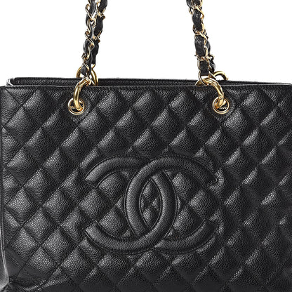 Chanel Caviar Quilted Grand Shopping Tote GST Black 7 of 9