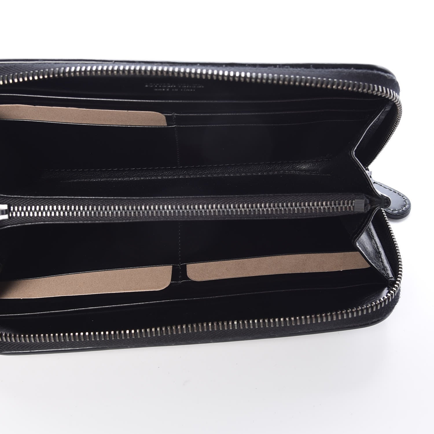 Bottega Veneta Intreccio Scolpito Spazzolato Zip Around Wallet Black 5 of 7