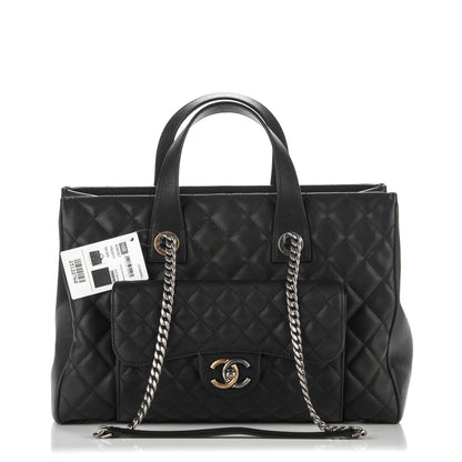 Chanel Caviar Quilted Large Casual Pocket Tote Black 1 of 7