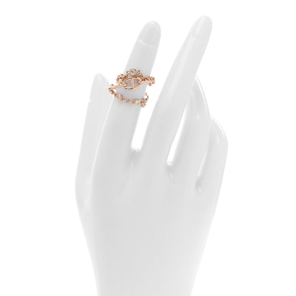 Hermes 18K Rose Gold Diamond MM Chaine d'Ancre Chaos Ring 46 3.75 2 of 4