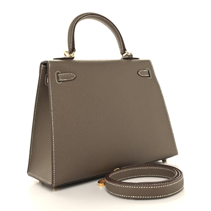 Hermes Epsom Kelly Sellier 25 Etoupe 3 of 11