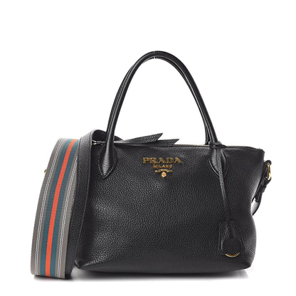 Prada Vitello Daino Tote Black 1 of 14