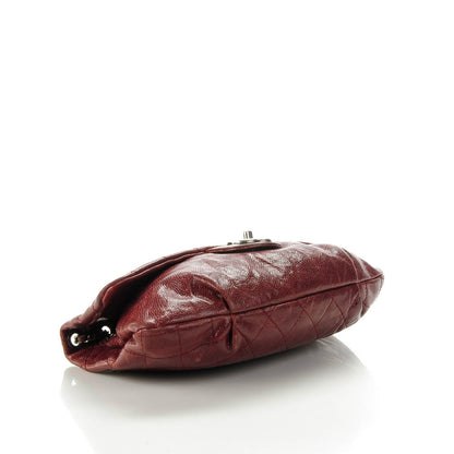 Chanel Crumpled Calfskin Quilted Medium Elastic Flap Bordeaux 4 of 7