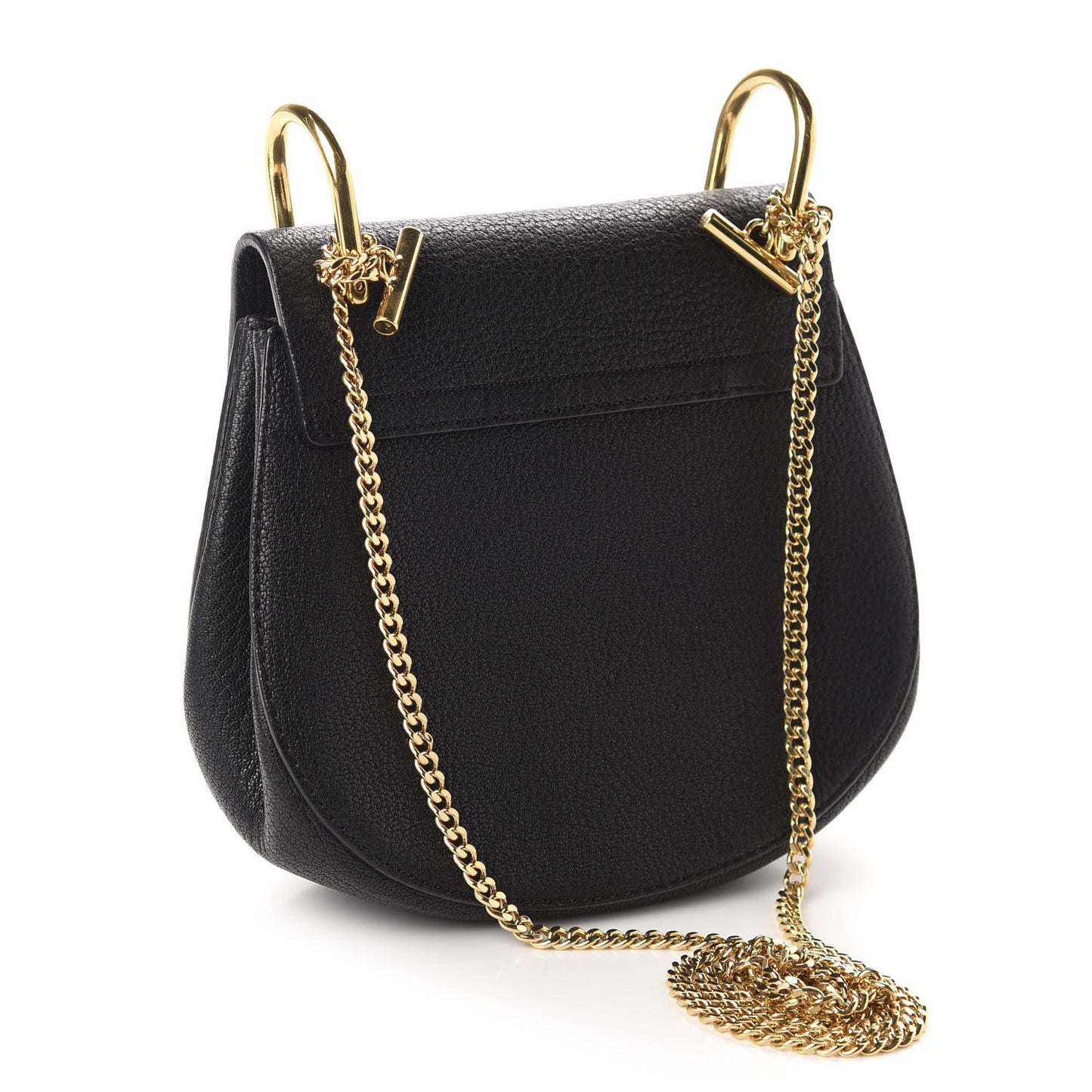 Grained Lambskin Mini Drew Shoulder Bag Black