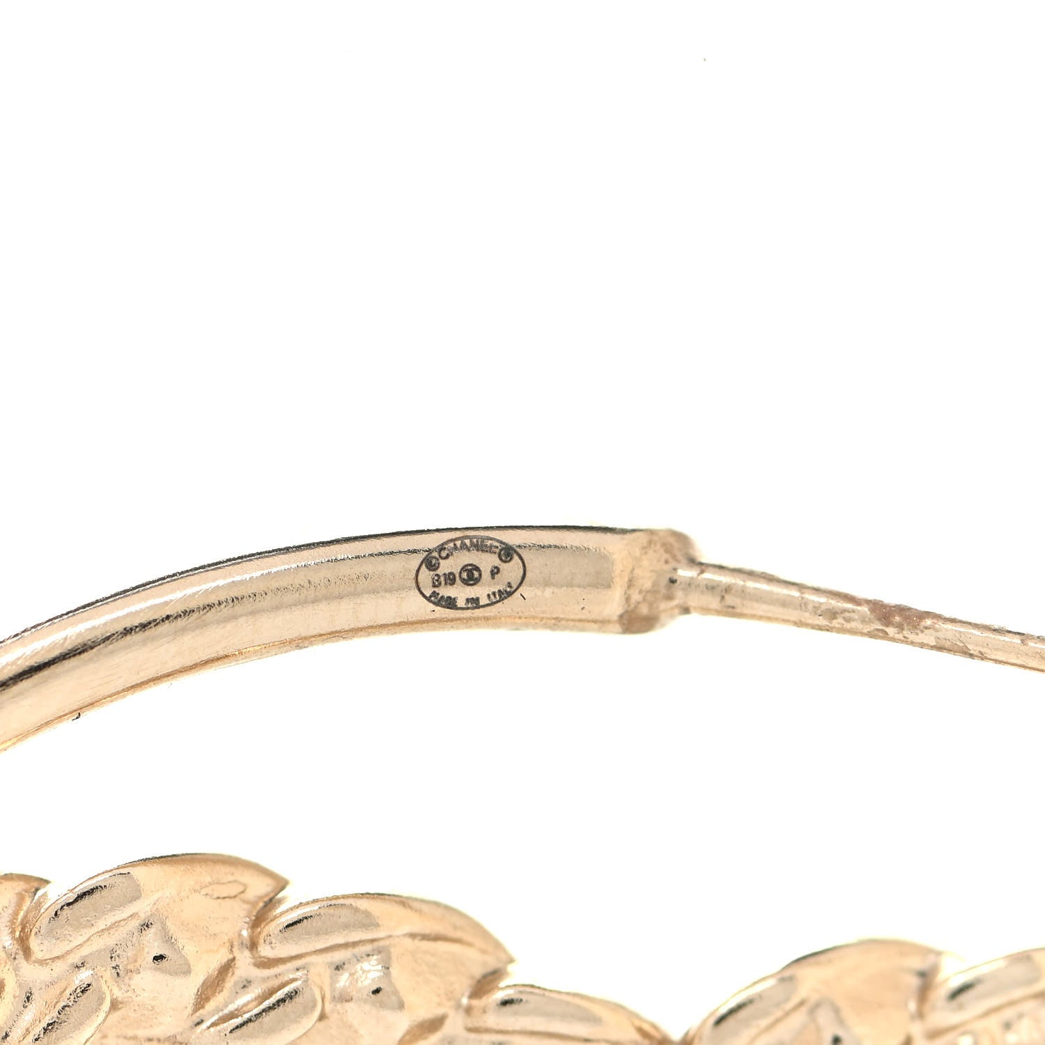 Chanel Crystal High Society CC Hoop Earrings Gold 7 of 9