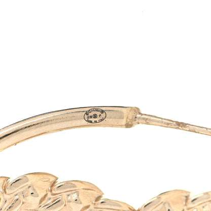 Chanel Crystal High Society CC Hoop Earrings Gold 7 of 9