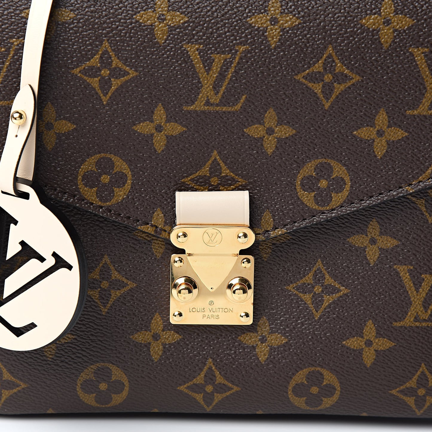 Monogram Braided Pochette Metis Creme Beige